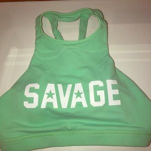 SPORTS BRA - HIGH NECK - TEAL Aquamarine size M